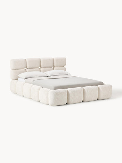 Taylisa Teddy Bouclé Upholstered Bed with Storage