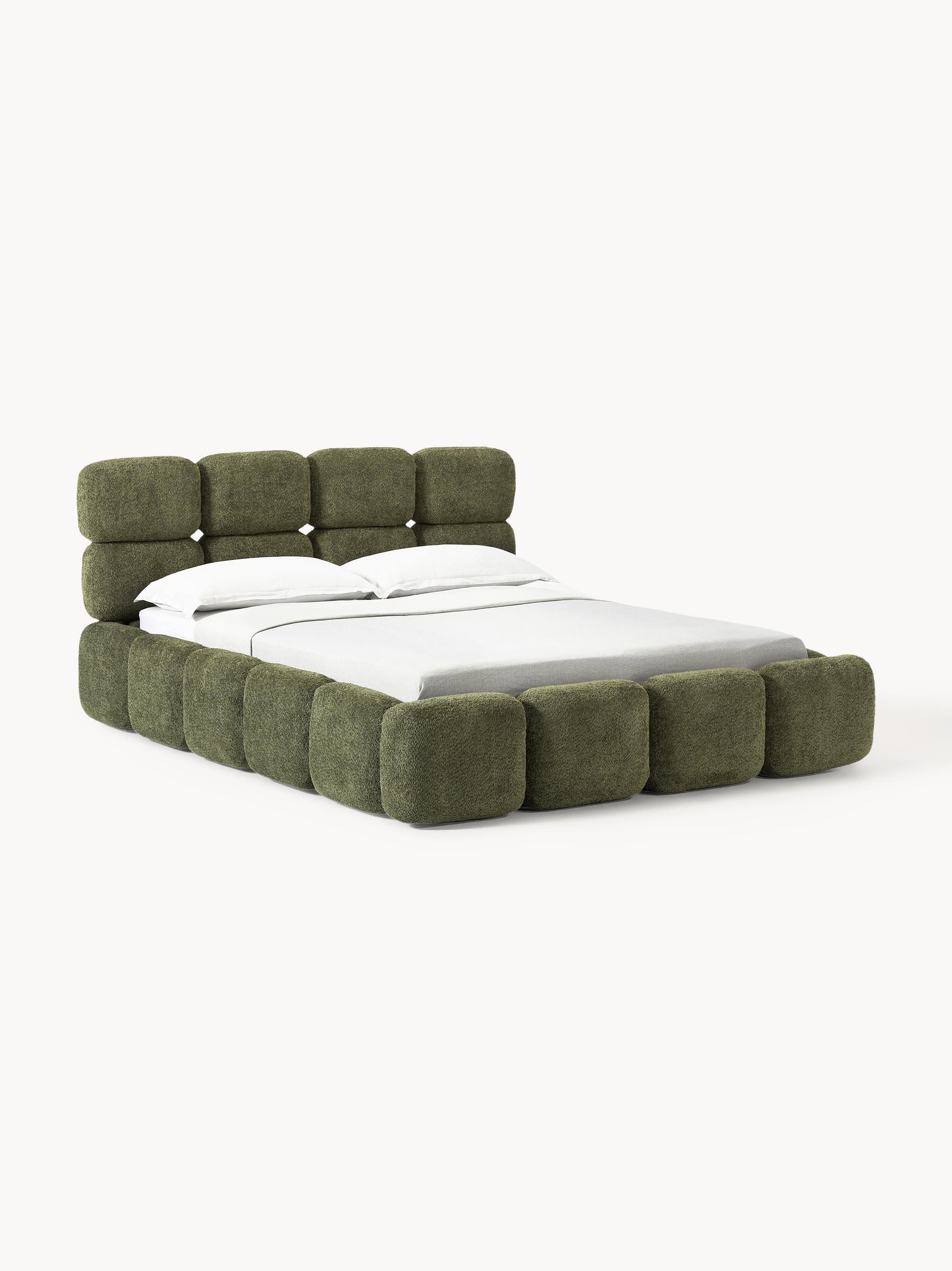 Taylisa Teddy Bouclé Upholstered Bed with Storage