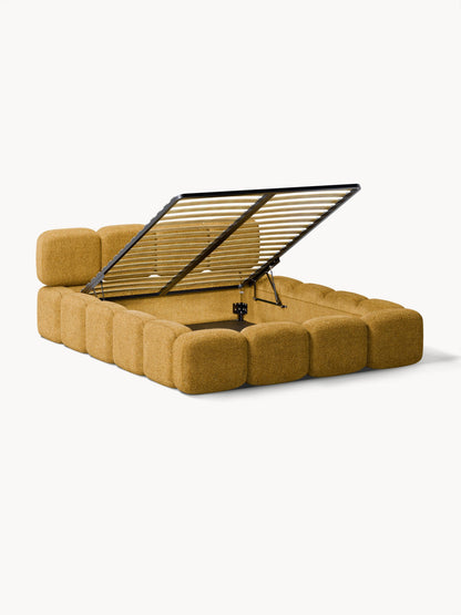 Taylisa Teddy Bouclé Upholstered Bed with Storage