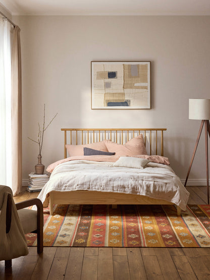 Winvern Wooden Bed with Pine Headboard