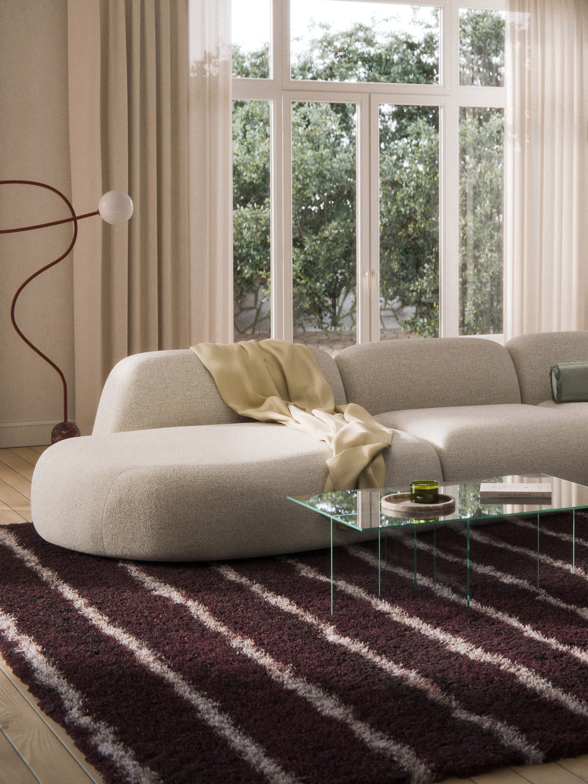 Wolprima Chaise Module in Bouclé