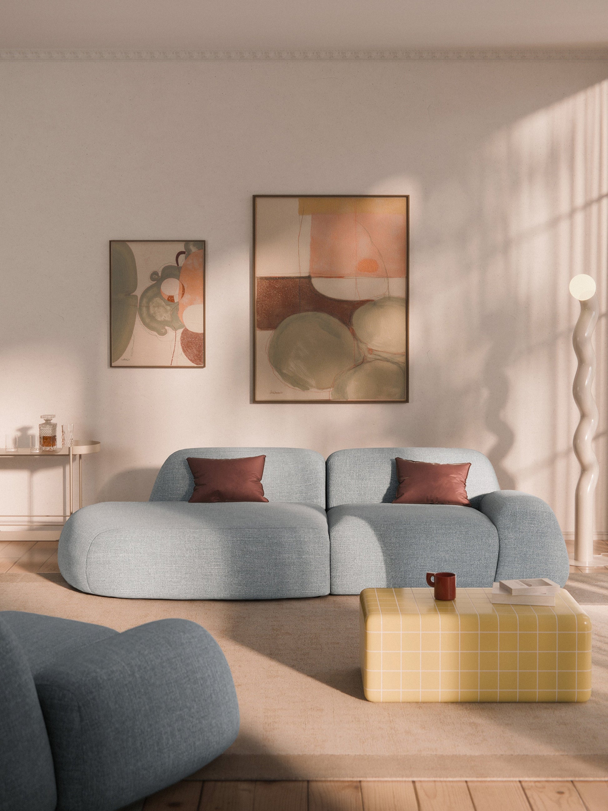 Wolprima Modular Chaise in Bouclé (3-Seater)
