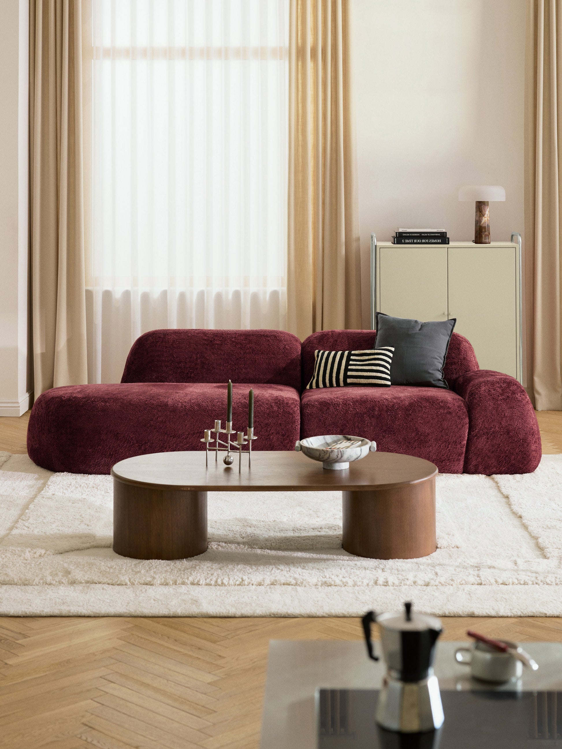 Wolprima Modular Chaise in Teddy Bouclé (3-Seater)