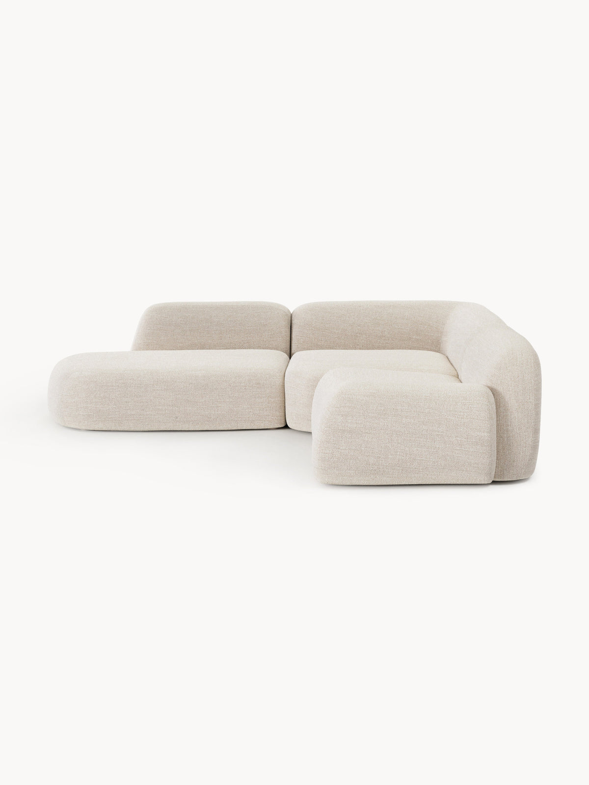 Wolprima Modular Corner Sofa (4-Seater) in Bouclé with Chaise Longue