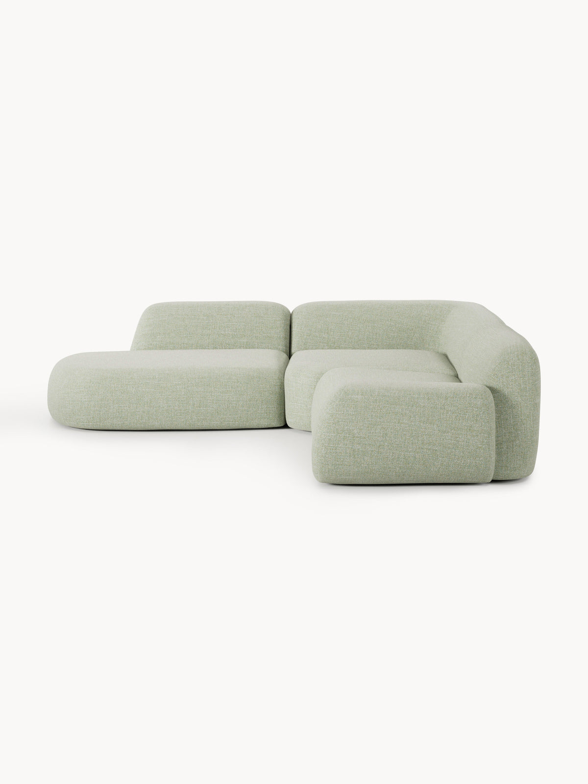 Wolprima Modular Corner Sofa (4-Seater) in Bouclé with Chaise Longue