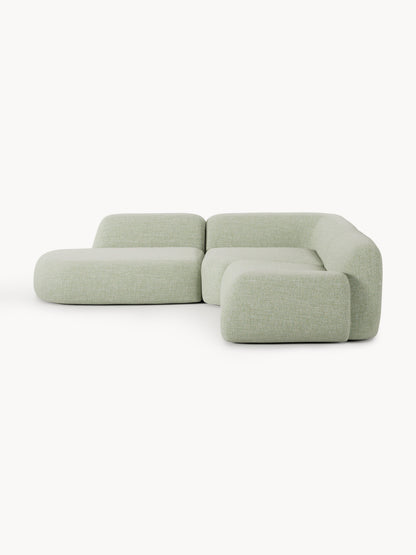 Wolprima Modular Corner Sofa (4-Seater) in Bouclé with Chaise Longue