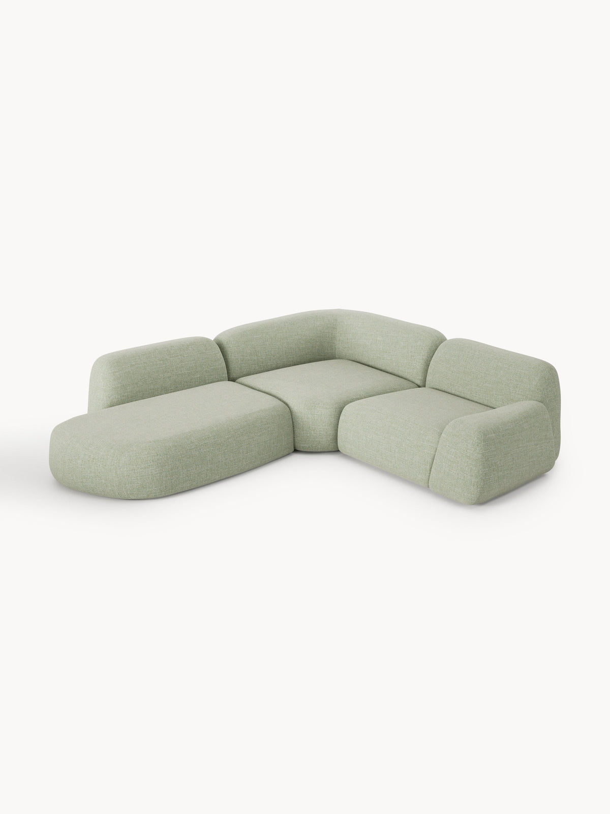 Wolprima Modular Corner Sofa (4-Seater) in Bouclé with Chaise Longue
