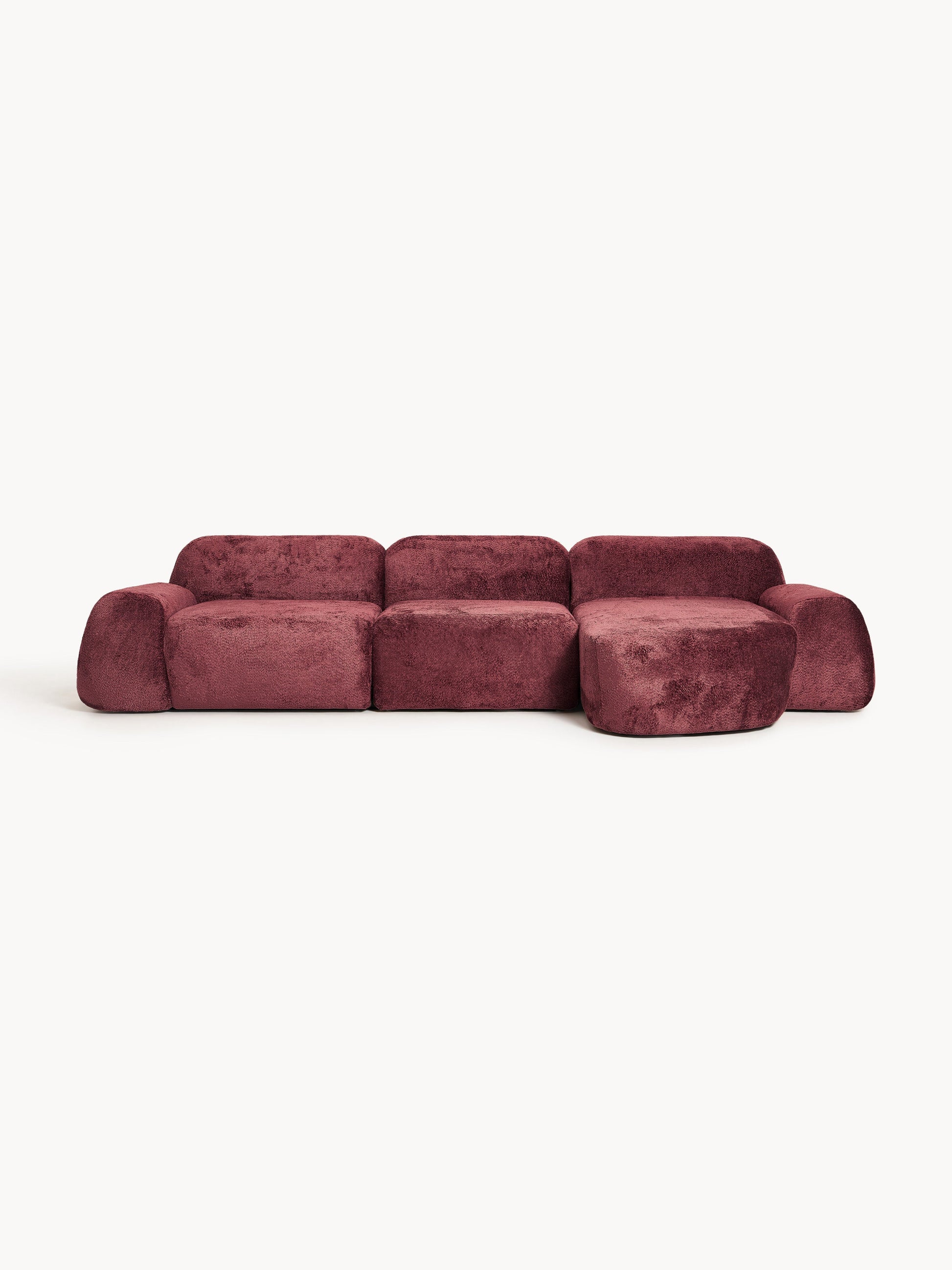 Wolprima Modular Corner Sofa (4-Seater) in Teddy Bouclé