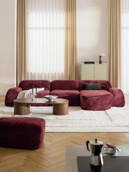 Wolprima Modular Corner Sofa (4-Seater) in Teddy Bouclé