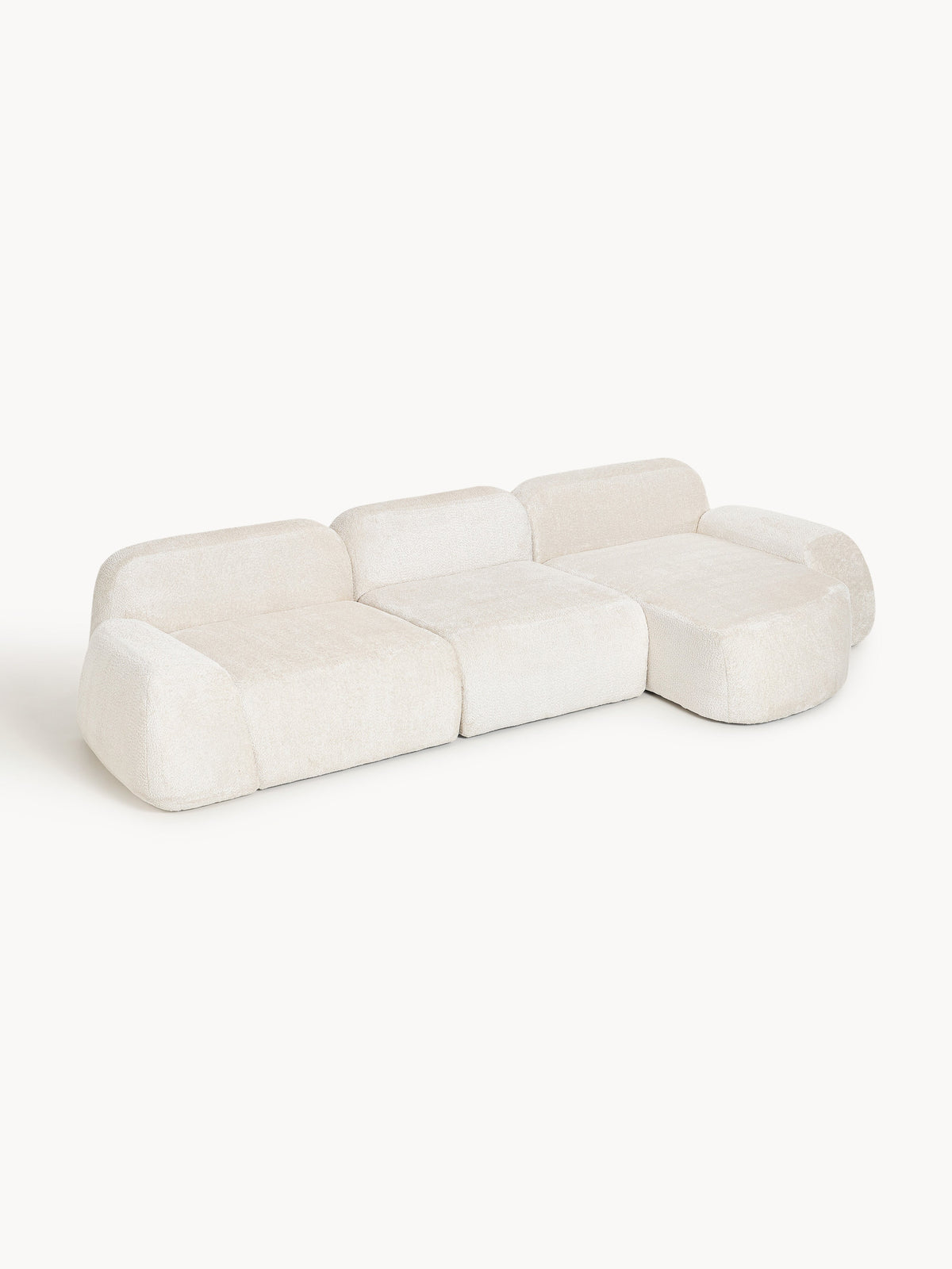 Wolprima Modular Corner Sofa (4-Seater) in Teddy Bouclé