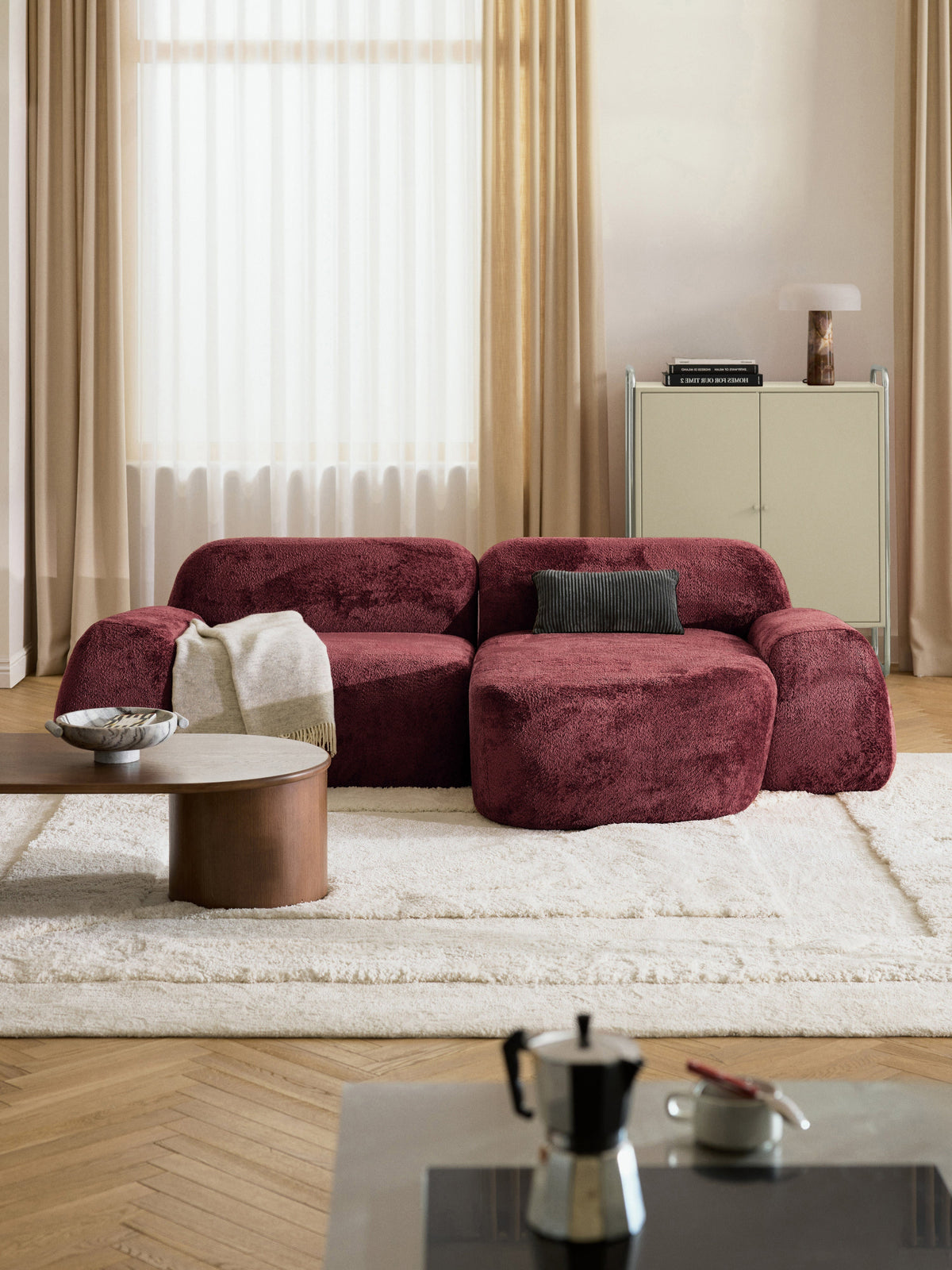 Wolprima Modular Corner Sofa in Teddy Bouclé (3-Seater)