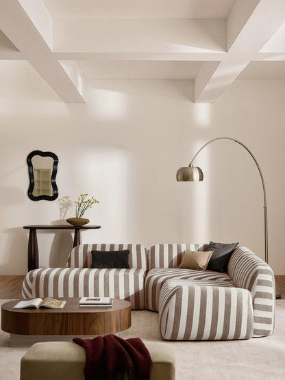 Wolprima Modular Striped Corner Sofa (4-Seater) with Chaise Longue