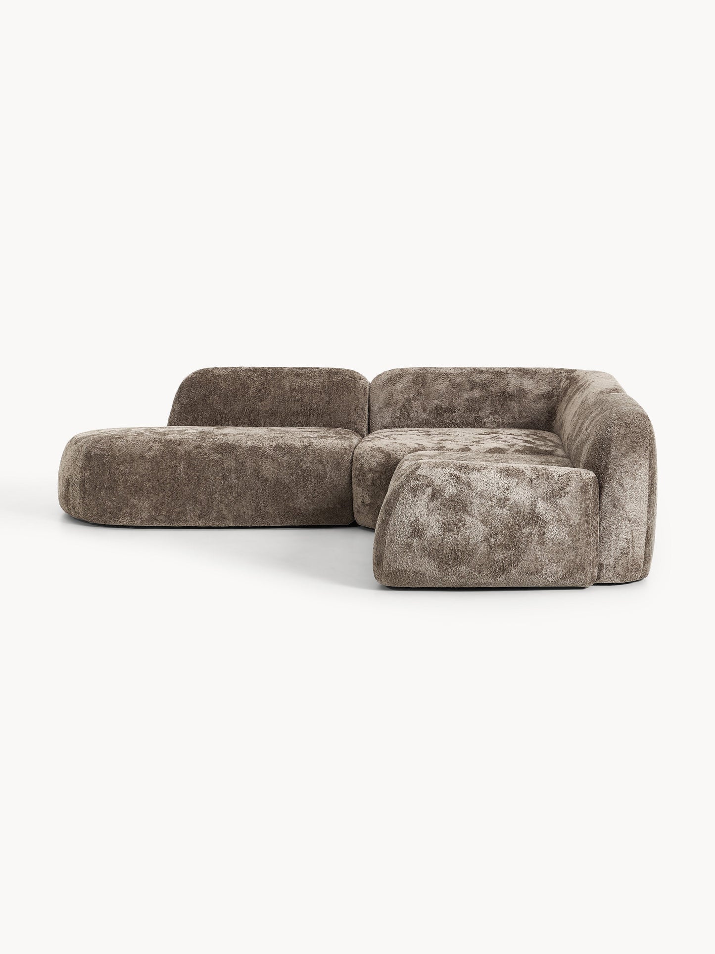 Wolprima Modular Teddy Bouclé Corner Sofa (4-Seater) with Chaise Longue