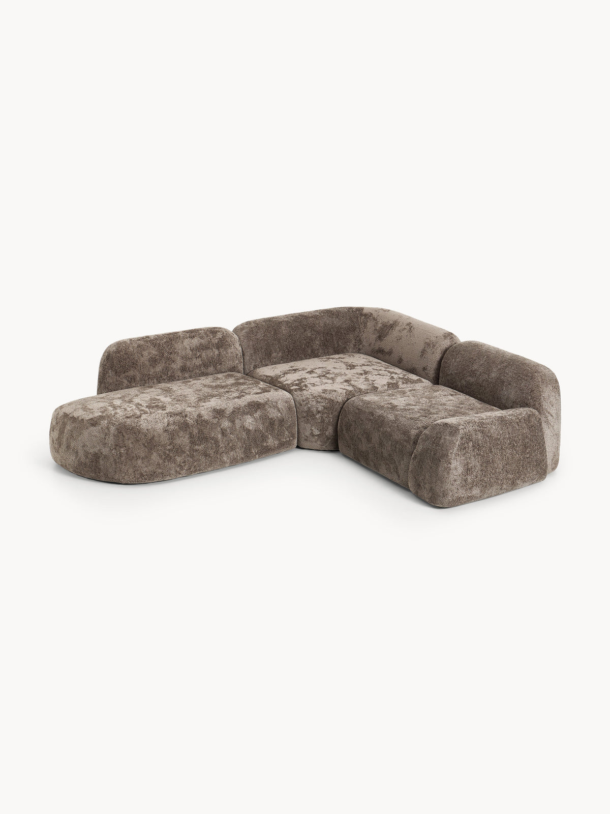 Wolprima Modular Teddy Bouclé Corner Sofa (4-Seater) with Chaise Longue