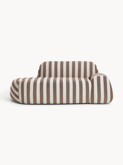 Wolprima Striped Sofa (2-Seater) with Chaise Longue