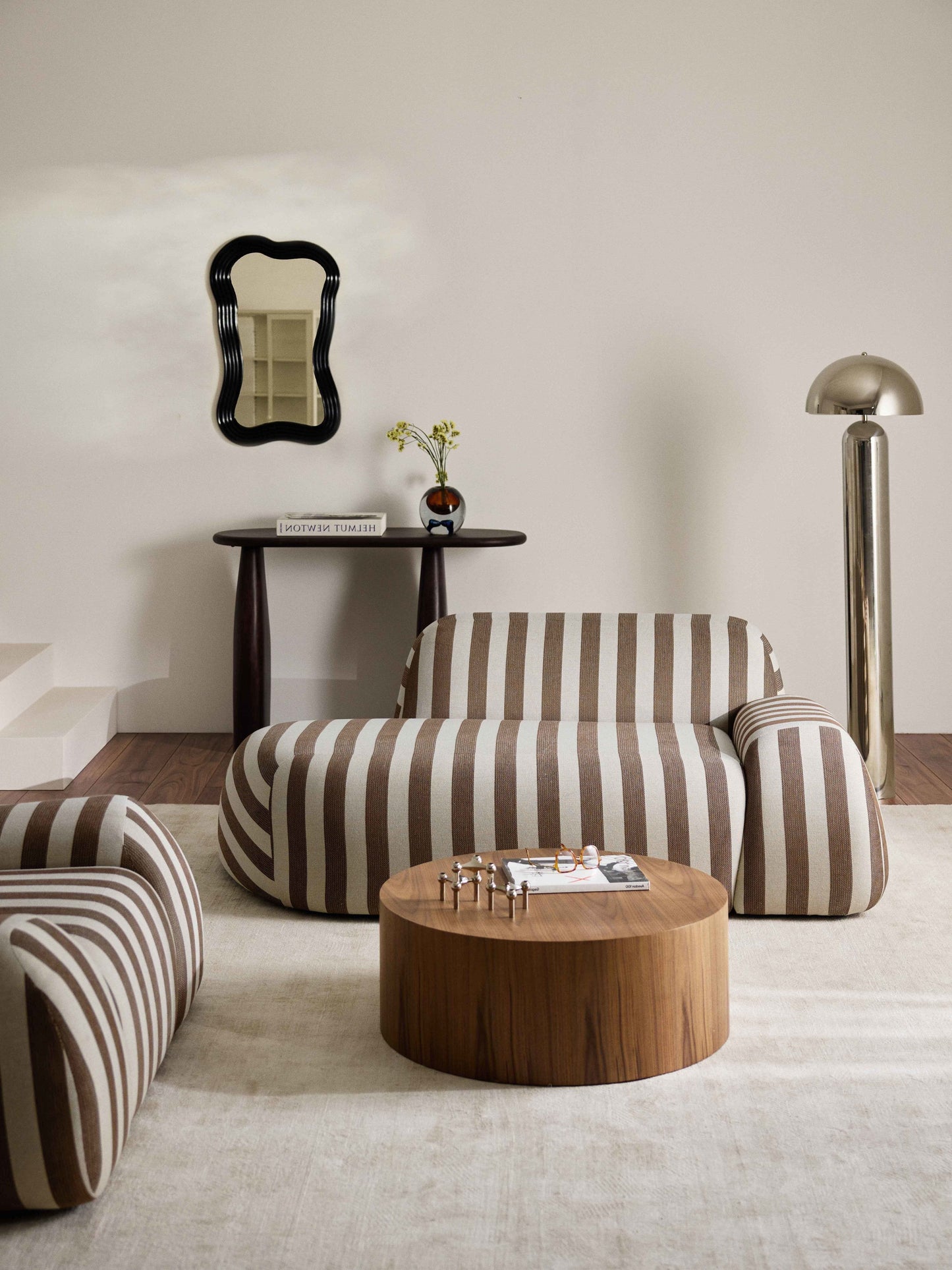 Wolprima Striped Sofa (2-Seater) with Chaise Longue