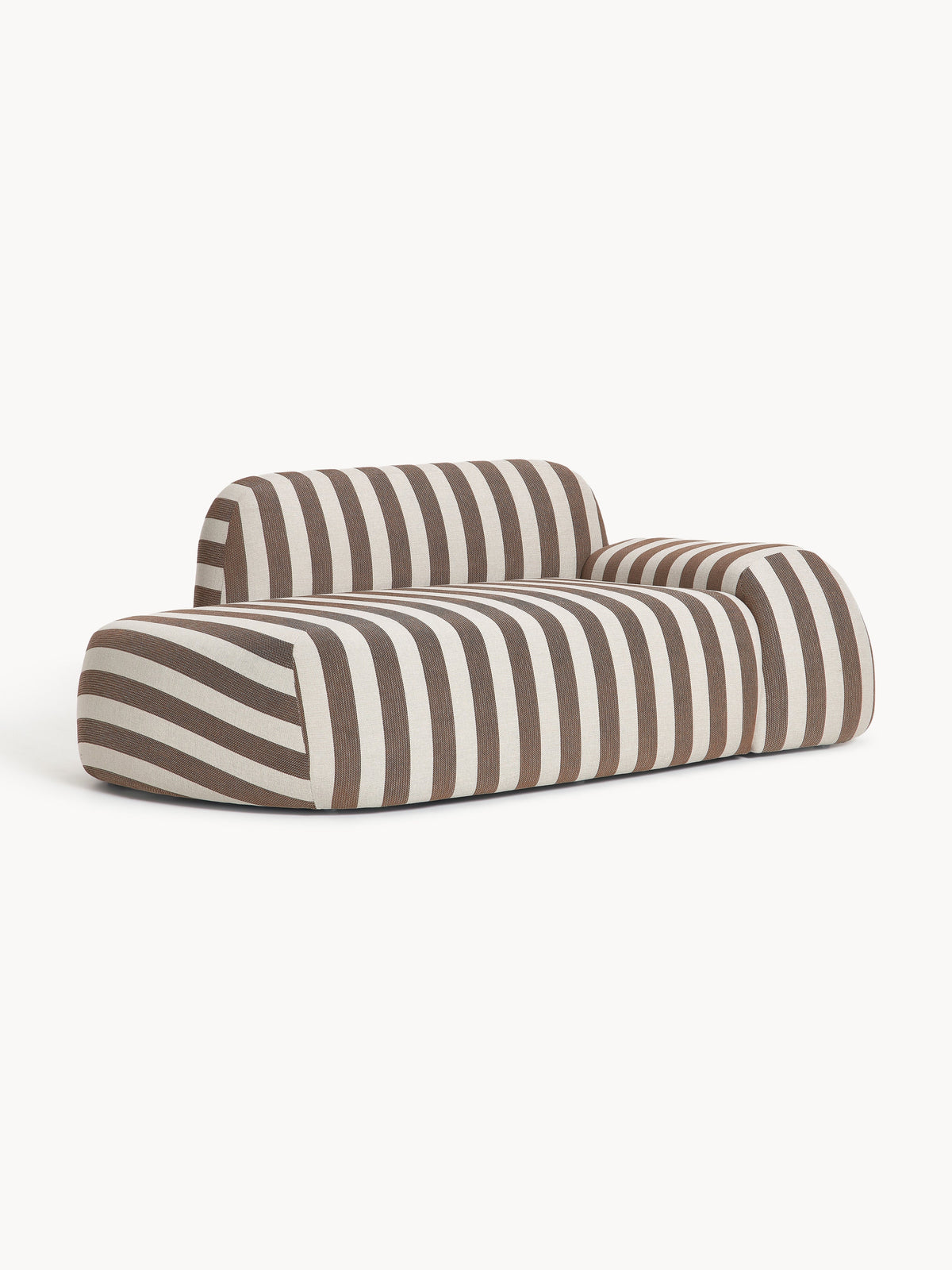 Wolprima Striped Sofa (2-Seater) with Chaise Longue