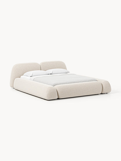 Wolprima Upholstered Storage Bed in Bouclé