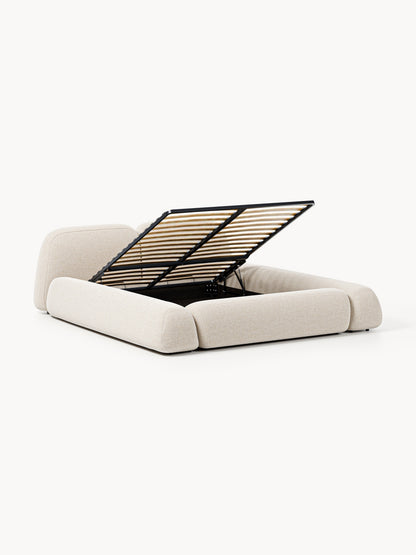 Wolprima Upholstered Storage Bed in Bouclé