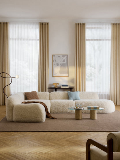 Wolprima XL Modular Teddy Corner Sofa with Chaise Longue
