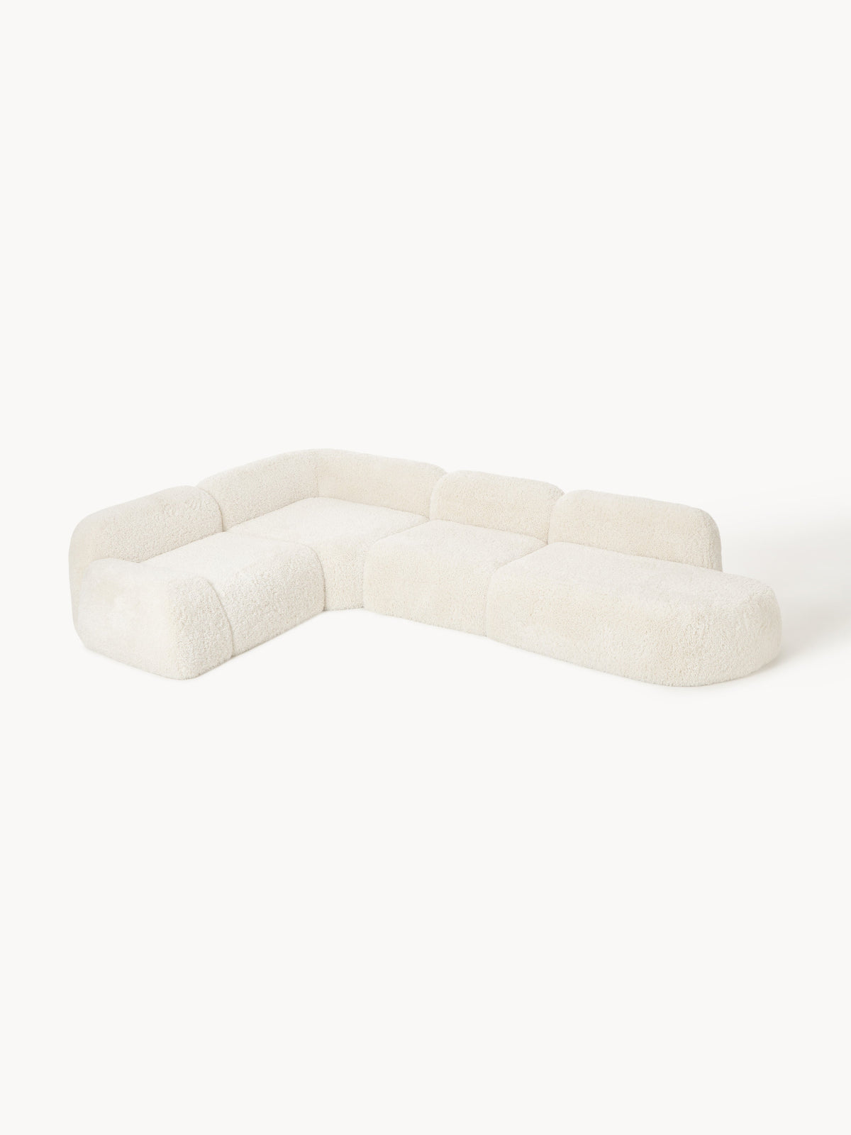 Wolprima XL Modular Teddy Corner Sofa with Chaise Longue